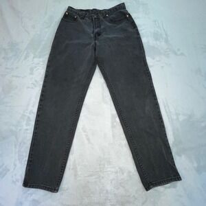 VTG Jordache Basic Denim Mens Jeans 31x29 Black Cotton Straight Leg